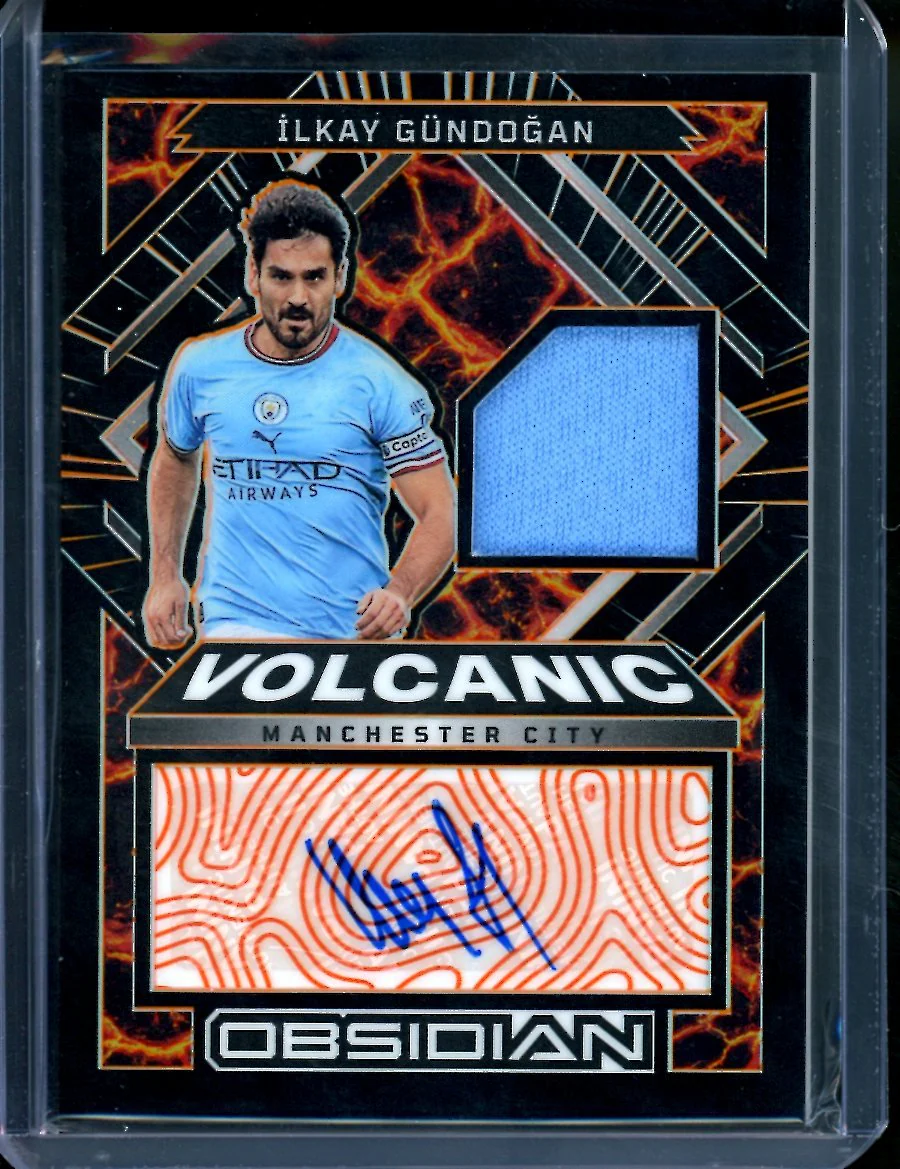 2022-23 Panini Obsidian Ilkay Gundogan Volcanic Patch Auto /75 Manchester City
