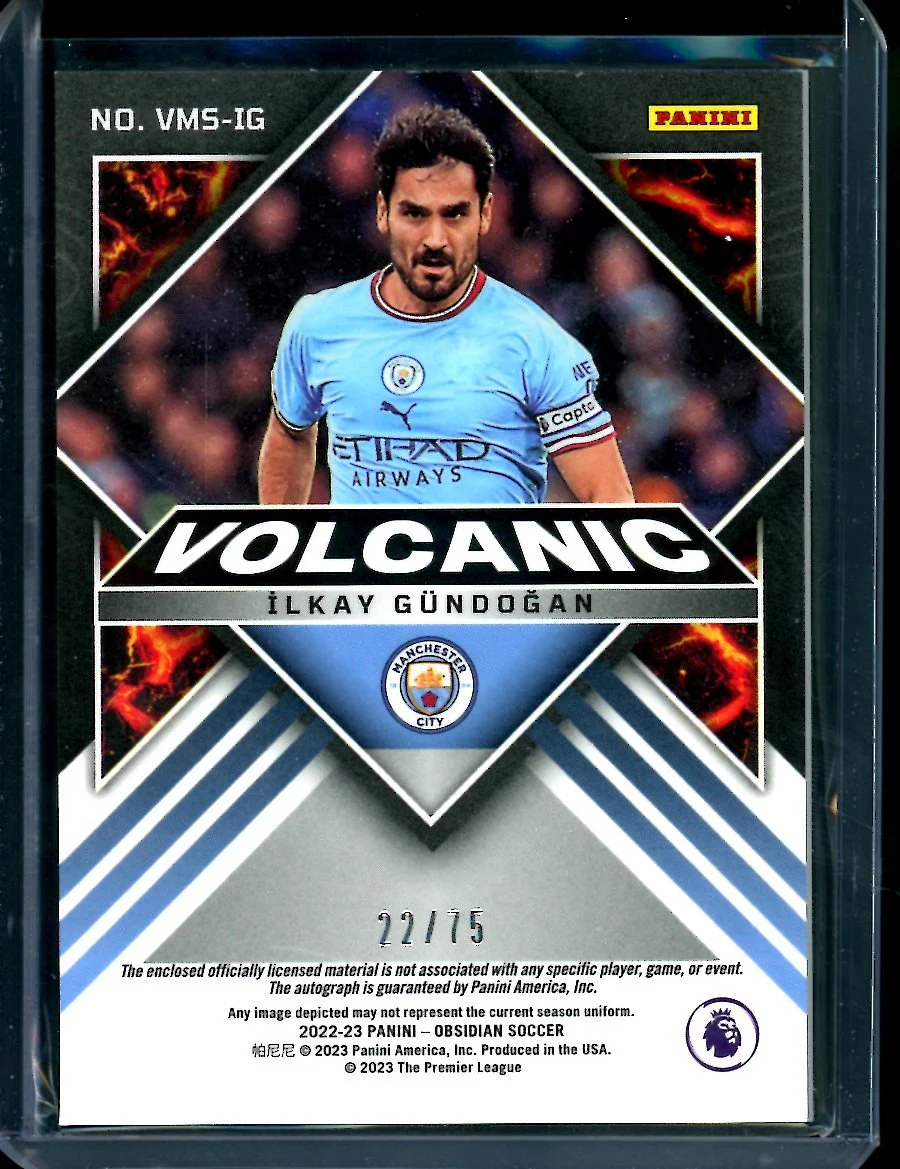 2022-23 Panini Obsidian Ilkay Gundogan Volcanic Patch Auto /75 Manchester City - Image 2