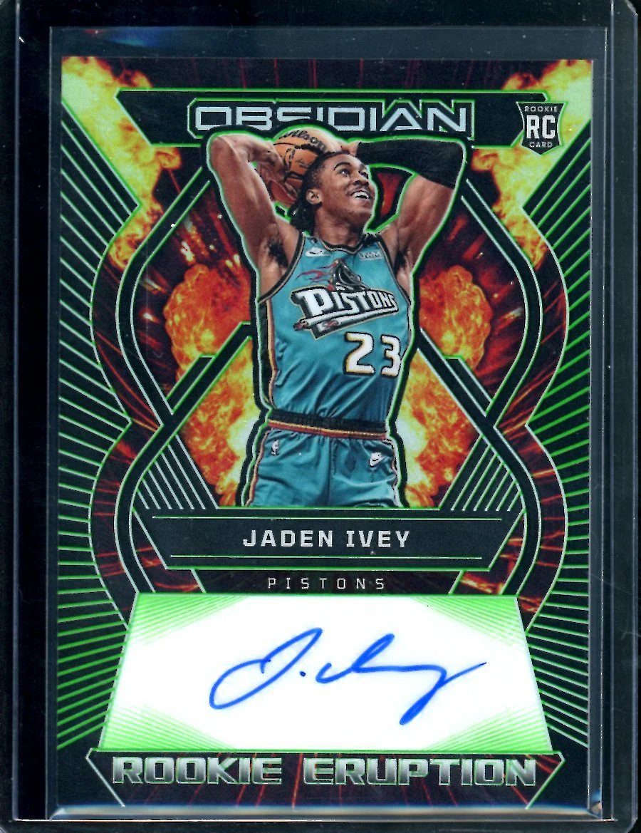 2022/23 Panini Obsidian Jaden Ivey Rookie Eruption Auto /25 Pistons
