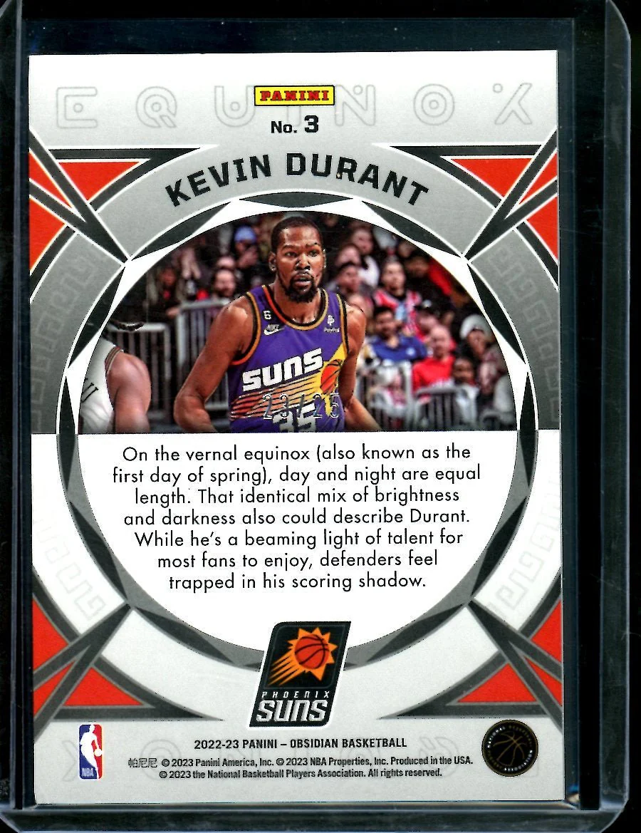 2022/23 Panini Obsidian Kevin Durant Equinox /25 Suns - Image 2