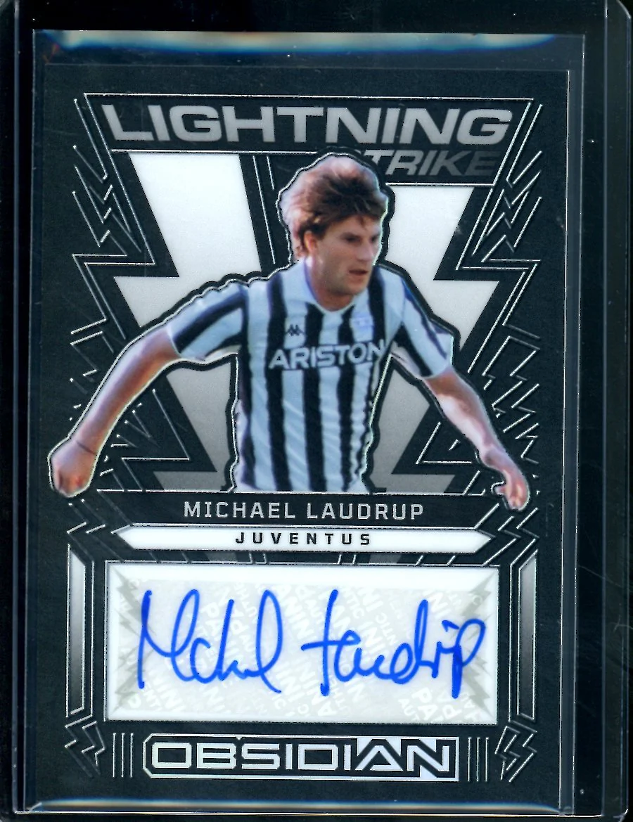 2022-23 Panini Obsidian Michael Laudrup Lightnight Strike Auto /109 Juventus