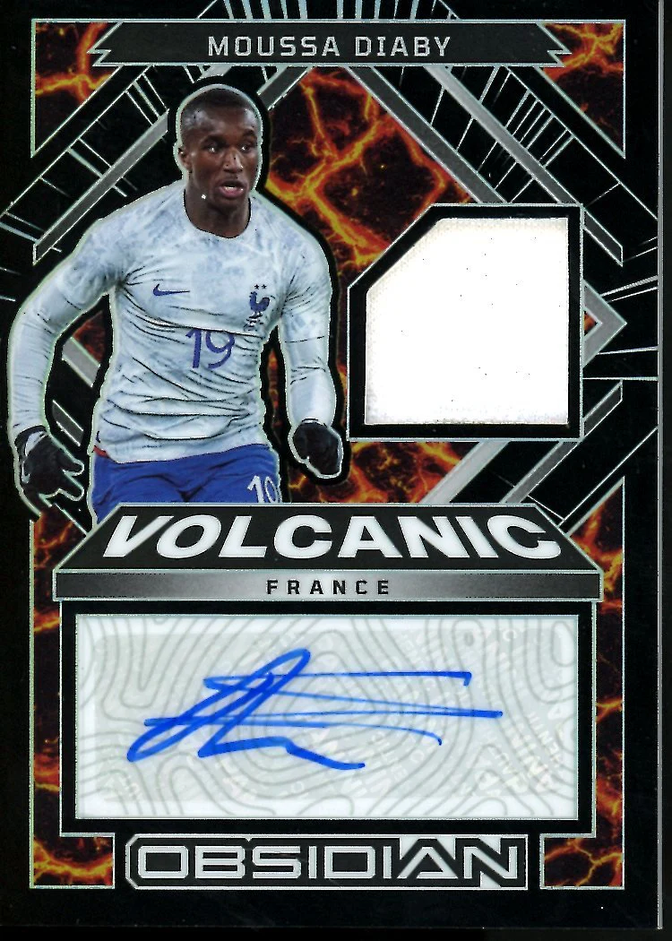 2022-23 Panini Obsidian Moussa Diaby Volcanic Patch Auto /199 France