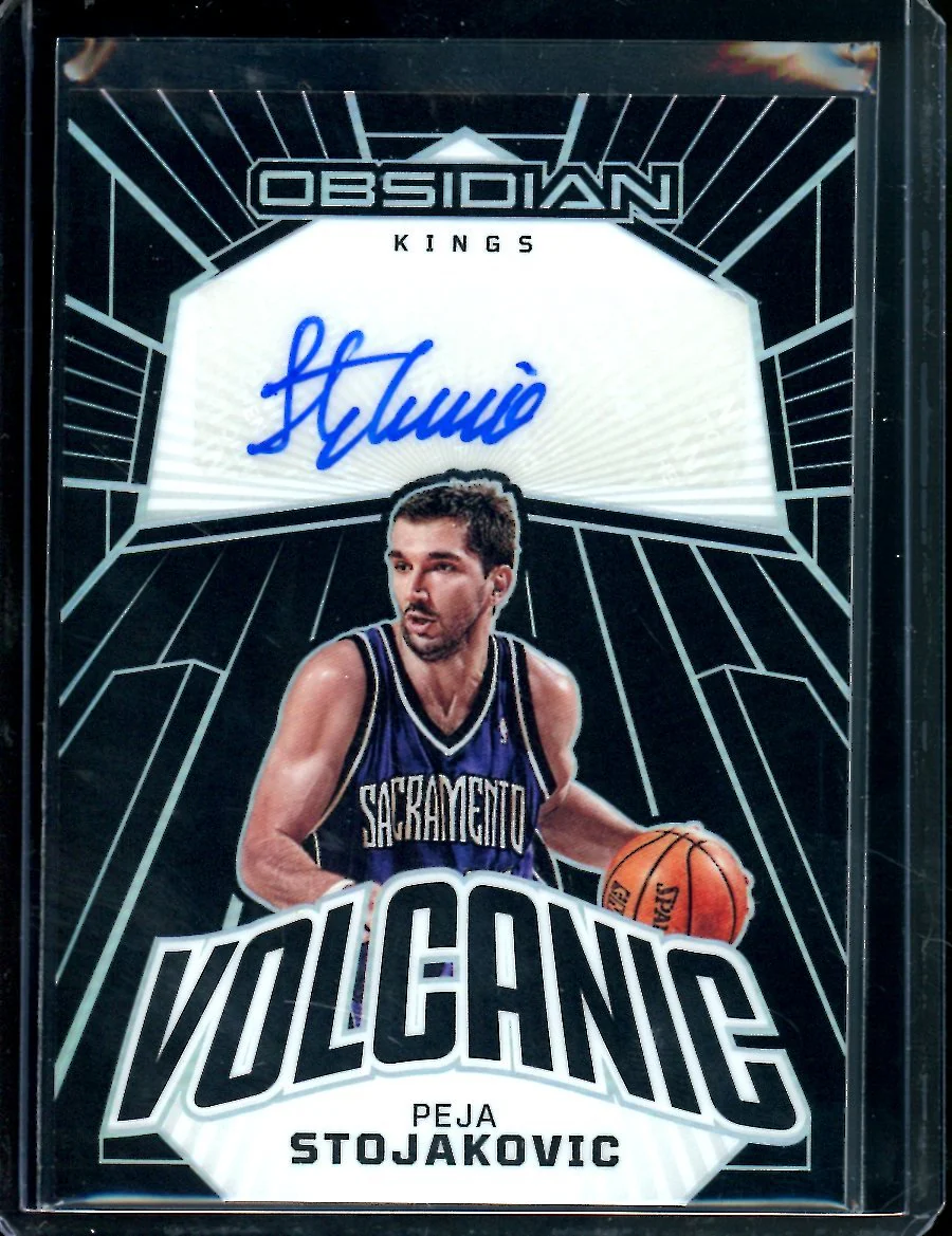 2022/23 Panini Obsidian Peja Stojakovic Volcanic Auto /99 Kings