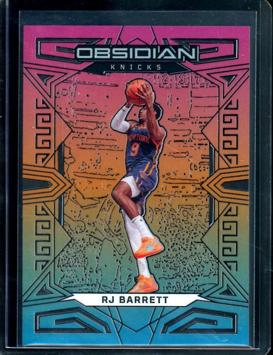 2022/23 Panini Obsidian RJ Barrett Neon Etch Flood SSP Knicks