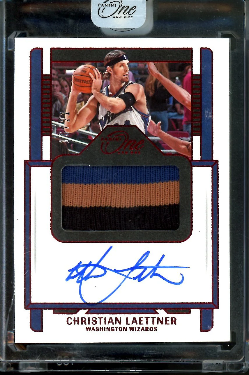 2022/23 Panini One & One Christian Laettner Patch Auto Red /21 Wizards