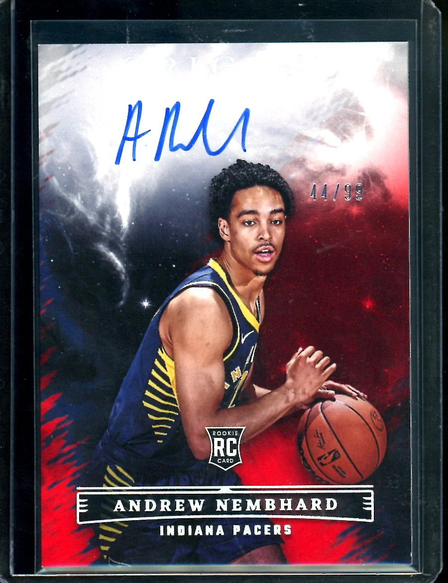 2022/23 Panini Origins Andrew Nembhard Rookie Auto Red /99 Pacers