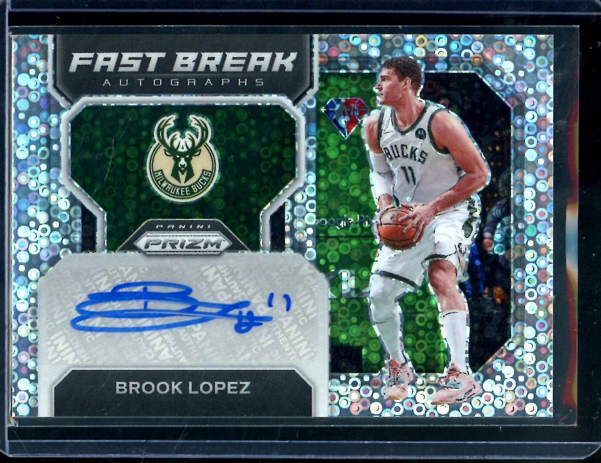 2022/23 Panini Prizm Brook Lopez Fast Break Auto Bucks
