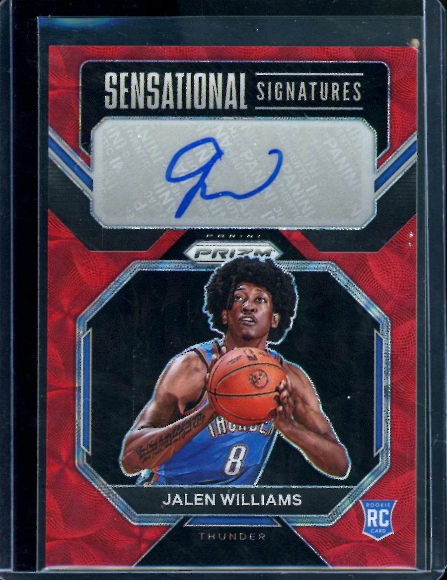 2022/23 Panini Prizm Choice Jalen Williams Rookie Sensational Signatures Auto Thunder