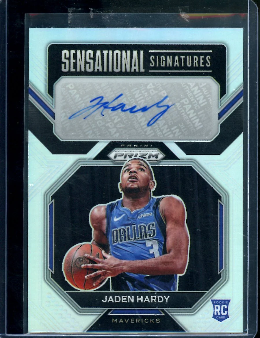2022/23 Panini Prizm Jaden Hardy Rookie Sensational Signatures Silver Mavericks