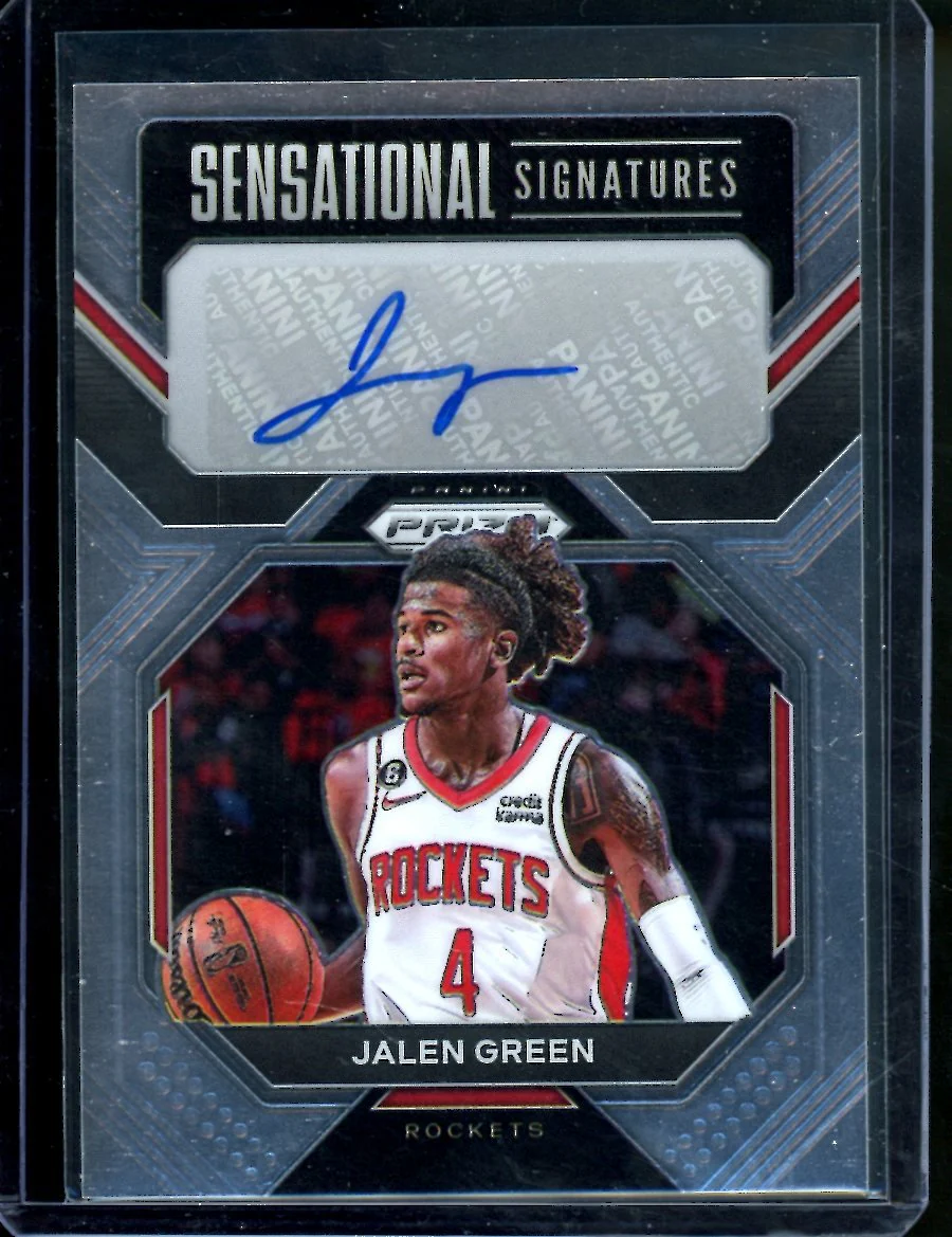 2022/23 Panini Prizm Jalen Green Sensational Signatures Auto Rockets