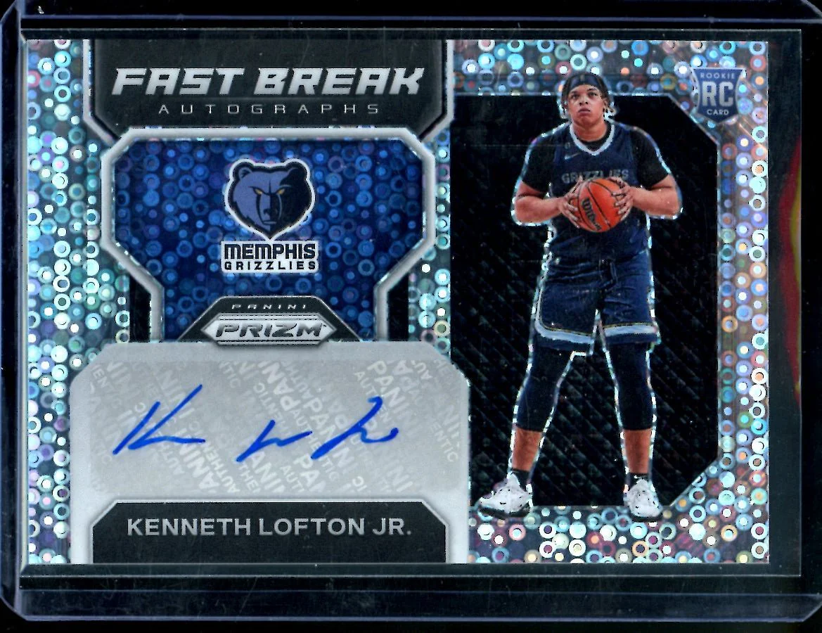 2022/23 Panini Prizm Kenneth Lofton Jr. Rookie Fast Break Auto Grizzlies