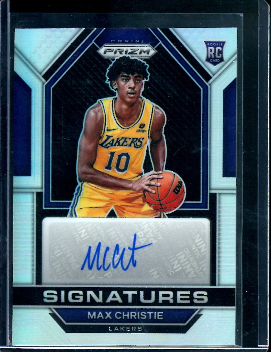 2022/23 Panini Prizm Max Christie Rookie Auto Silver Lakers