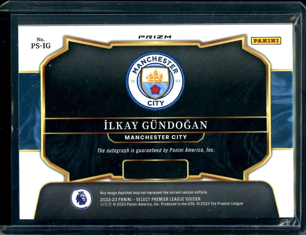 2022/23 Panini Select EPL Ilkay Gundogan Pitchside Signatures Auto Manchester City - Image 2