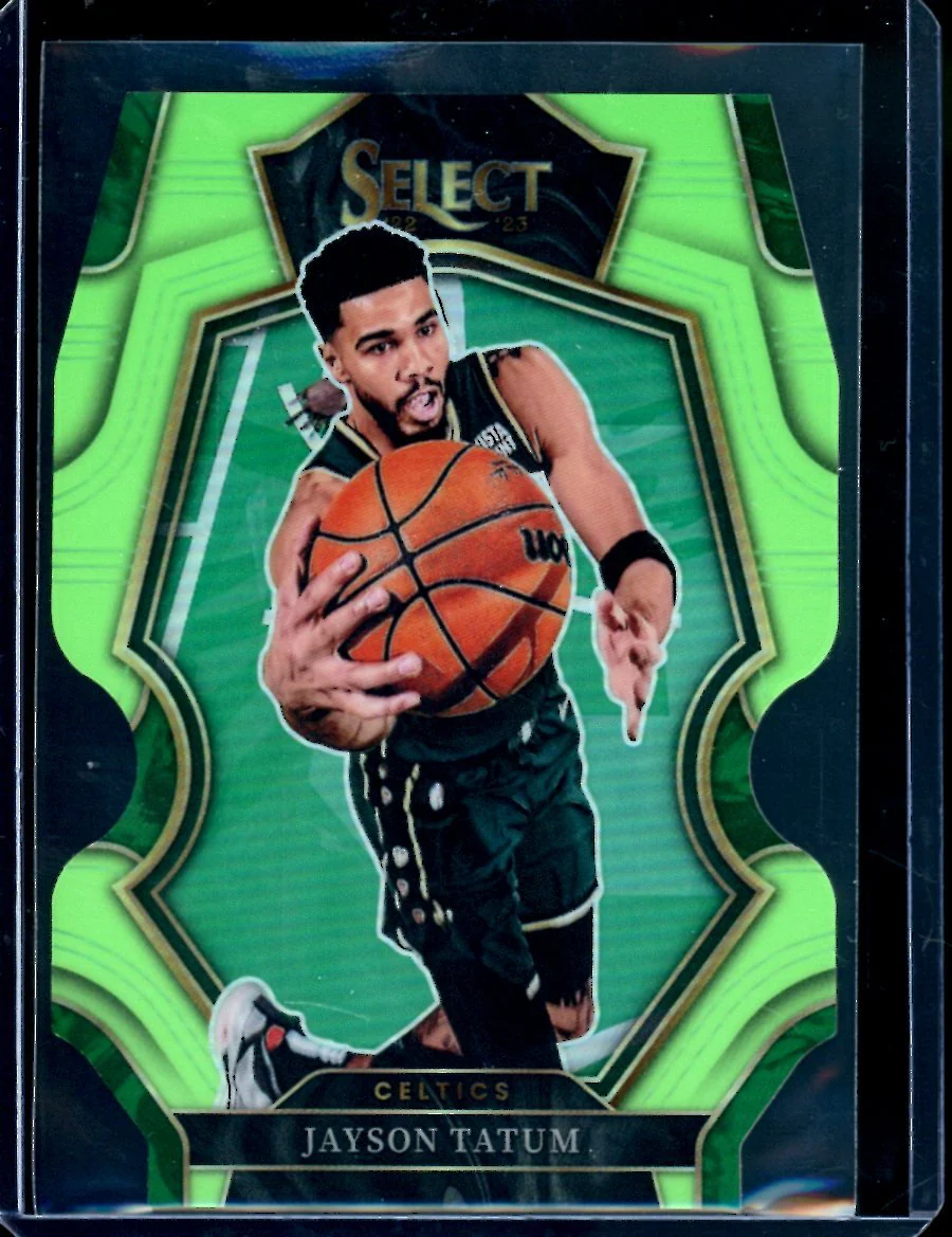 2022/23 Panini Select Jayson Tatum Green Die-Cut /49 Celtics