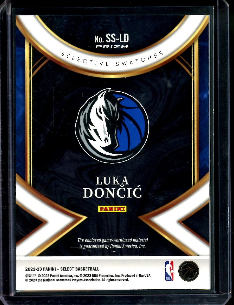 2022-23 Panini Select Luka Doncic Patch Mavericks - Image 2