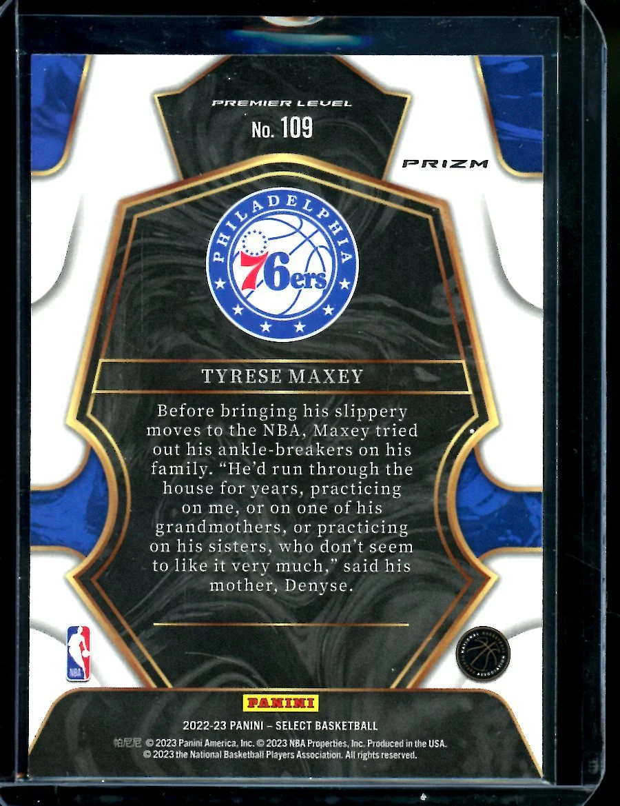 2022-23 Panini Select Tyrese Maxey Elephant SSP 76ers - Image 2