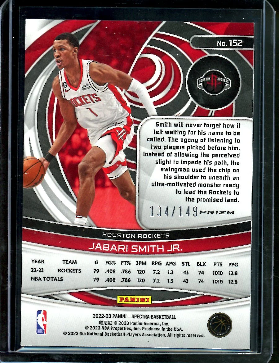 2022-23 Panini Spectra Jabari Smith Jr. Rookie Celestial /149 Rockets - Image 2