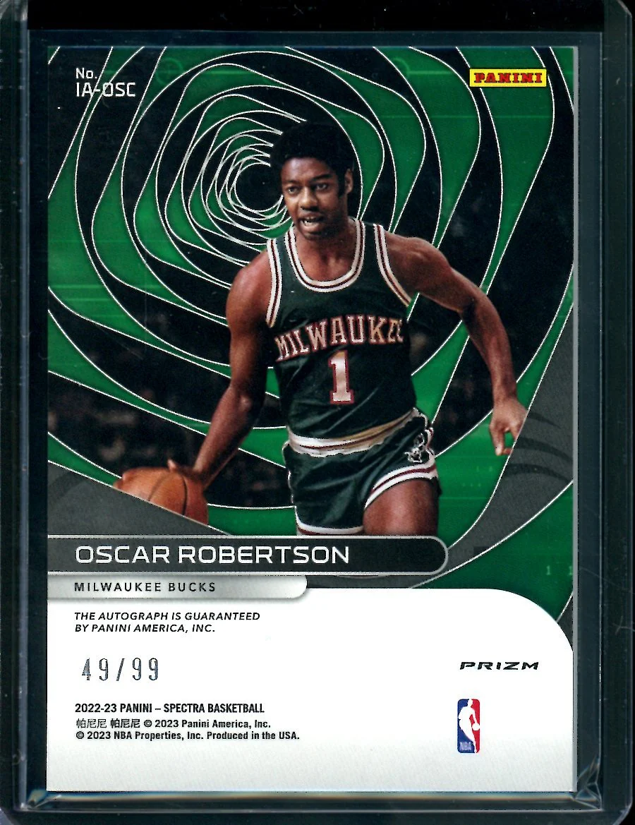 2022-23 Panini Spectra Oscar Robertson Icons Auto /99 Bucks - Image 2