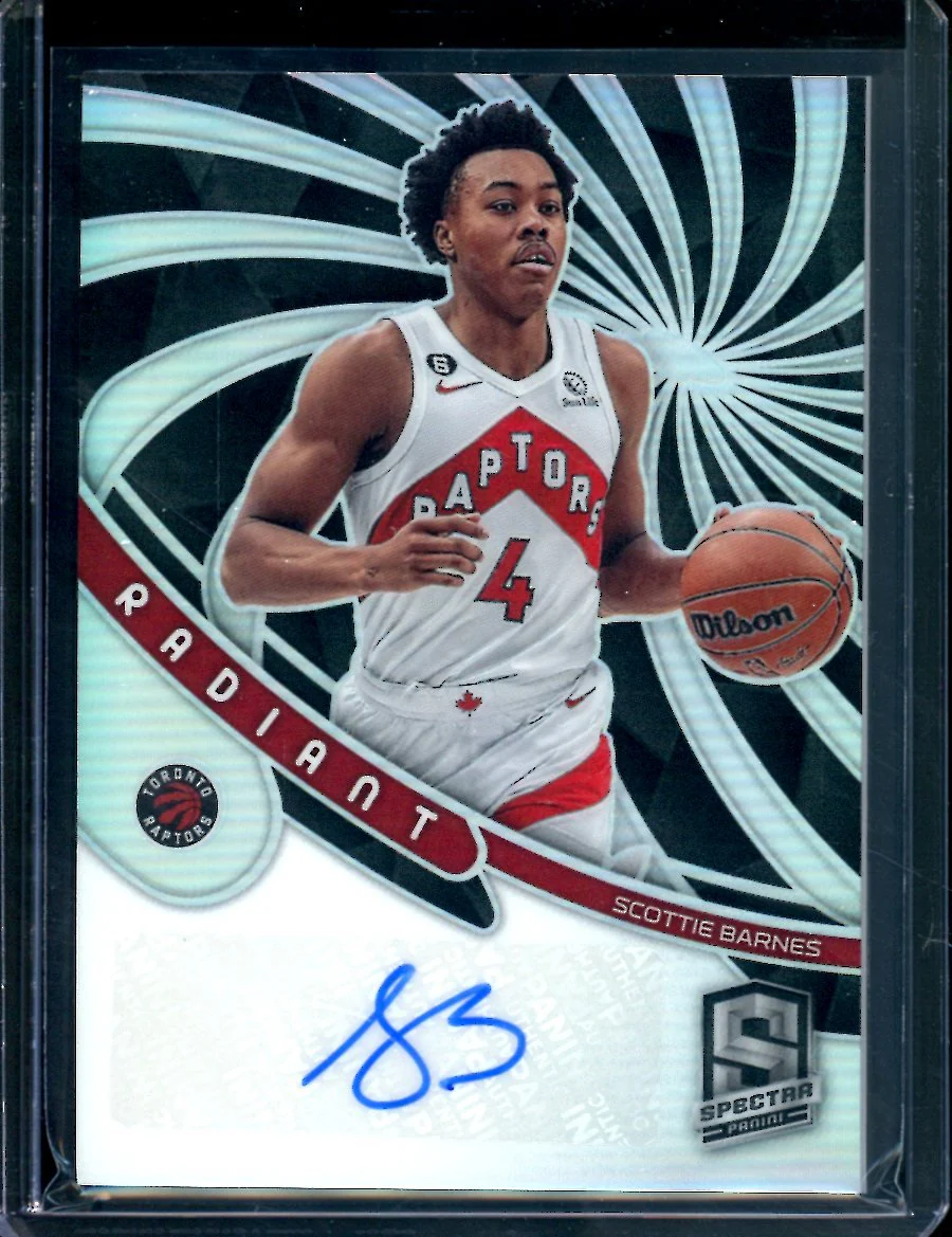 2022-23 Panini Spectra Scottie Barnes Radiant Auto /99 Raptors