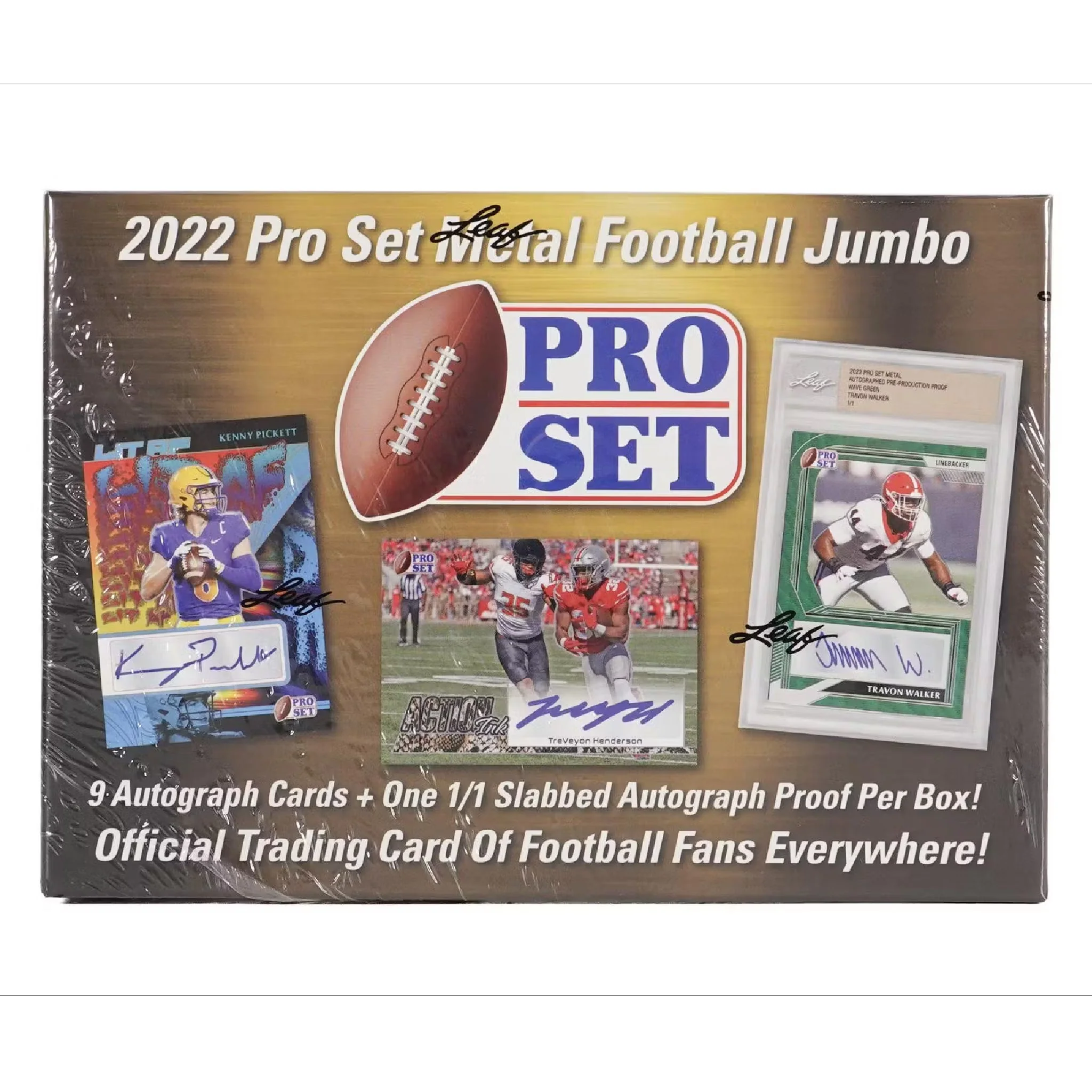 2022 Leaf Pro Set Metal Jumbo Football Hobby Box