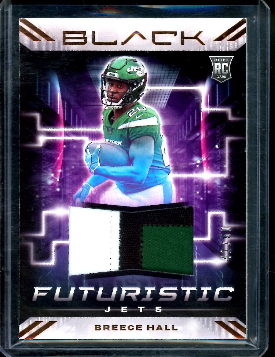 2022 Panini Black Breece Hall Rookie Patch /50 Jets