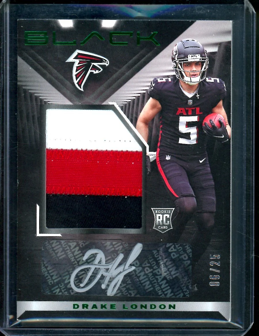 2022 Panini Black Drake London Rookie RPA /25 Falcons