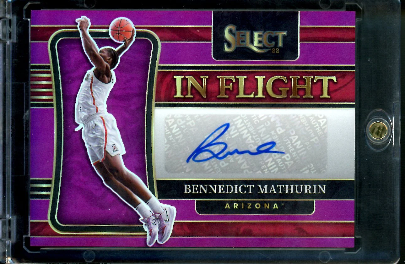 2022/23 Panini Chronicles Draft Picks Bennedict Mathurin Rookie Auto Purple /25 Pacers