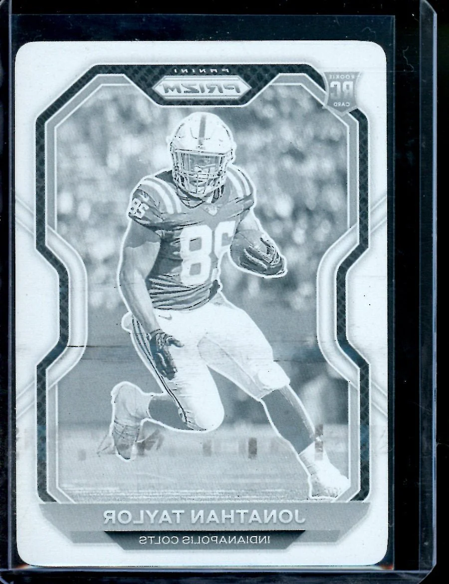 2022 Panini Chronicles Prizm Jonathan Taylor Rookie Printing Plate 1/1 Colts