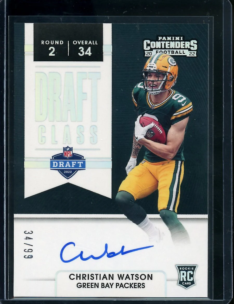2022 Panini Contenders Christian Watson Rookie Draft Class Auto /99 Packers