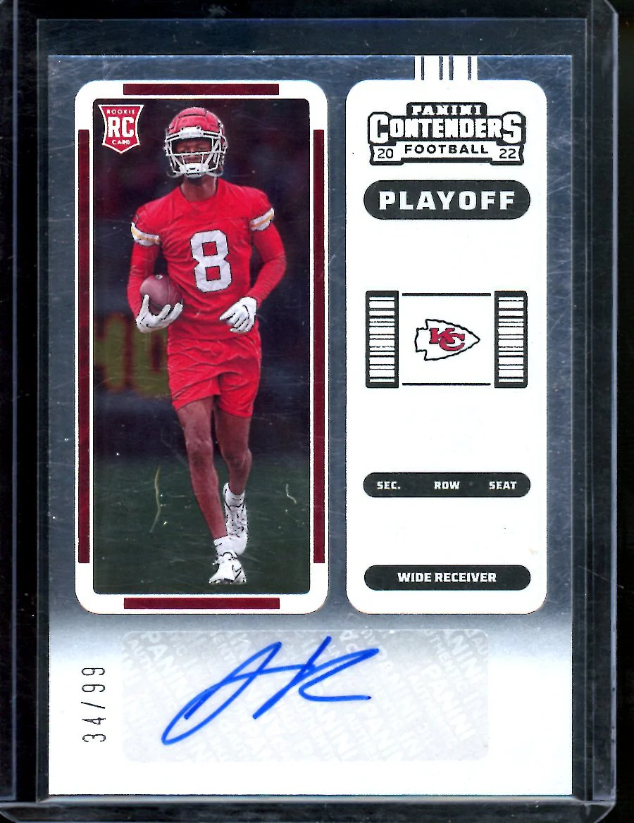 2022 Panini Contenders Justyn Ross Rookie Playoff Ticket Auto /99 Chiefs