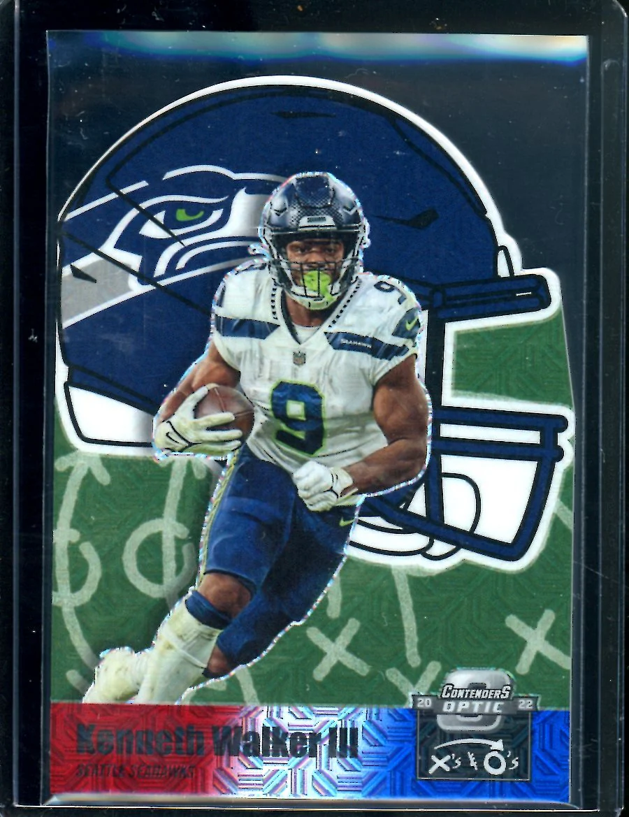2022 Panini Contenders Optic Kenneth Walker III Rookie X's & O's Red/White/Blue /13 Seahawks