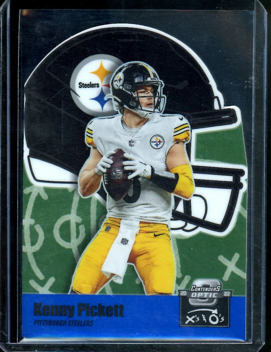 2022 Panini Contenders Optic Kenny Pickett Rookie X's & O's Blue /99 Steelers