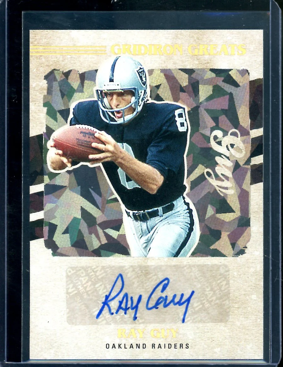 2022 Panini Donruss Ray Guy Gridiron Greats Auto Raiders