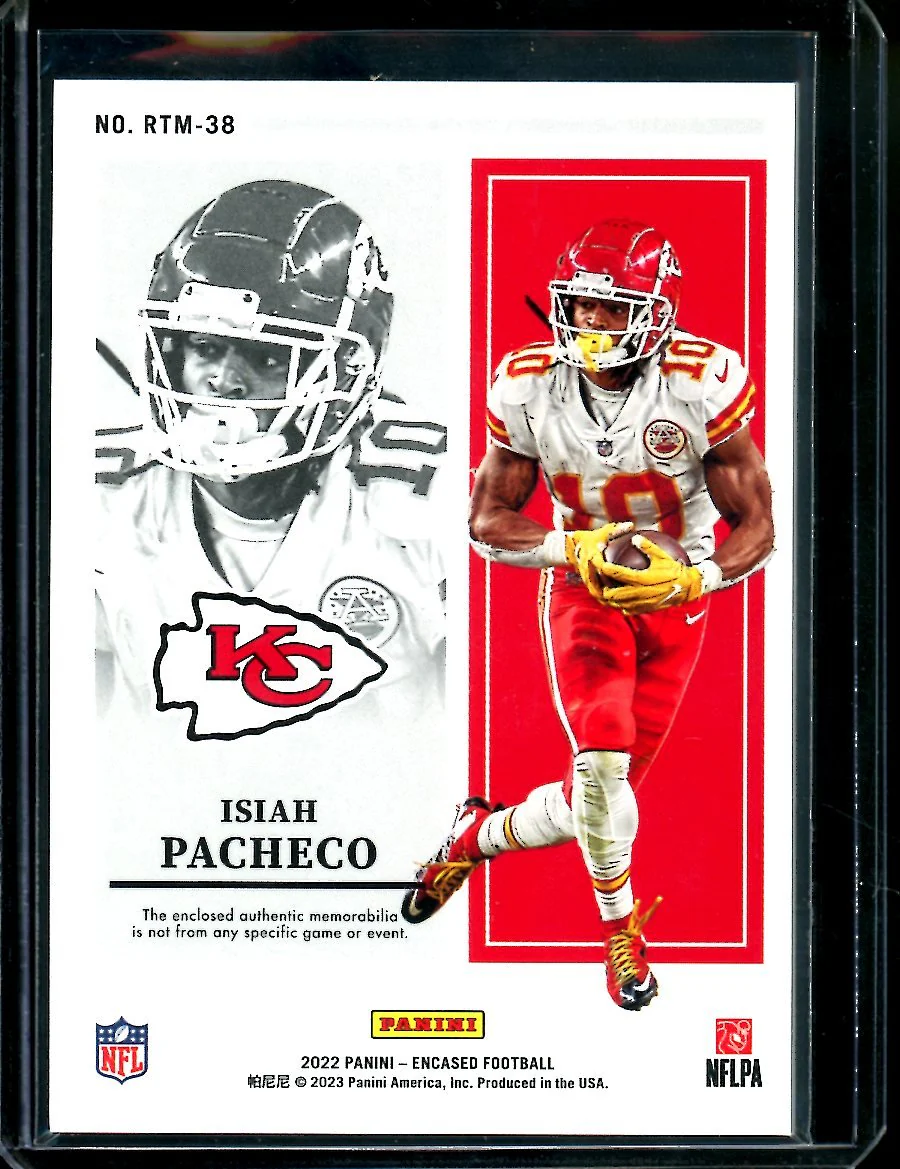 2022 Panini Encased Isiah Pacheco Rookie Patch /99 Chiefs - Image 2
