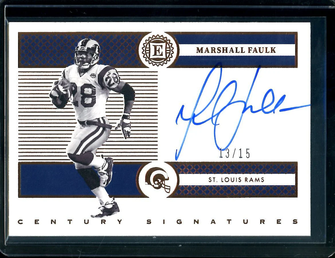 2022 Panini Encased Marshall Faulk Century Signatures Auto /15 Rams