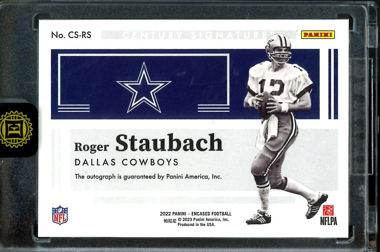 2022 Panini Encased Roger Staubach Century Signatures Auto /15 Cowboys - Image 2
