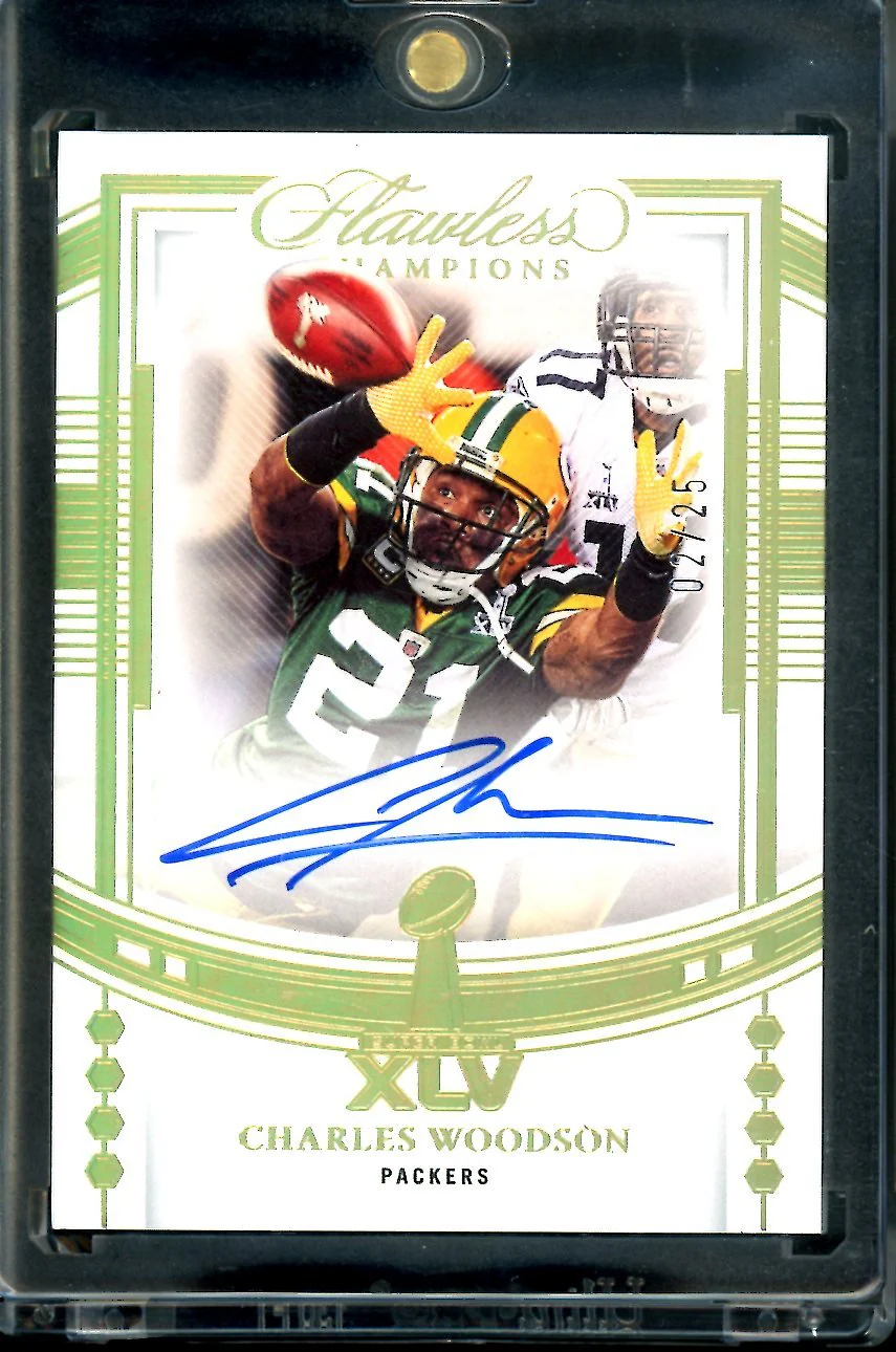 2022 Panini Flawless Charles Woodson Super Bowl Auto Gold /25 Packers