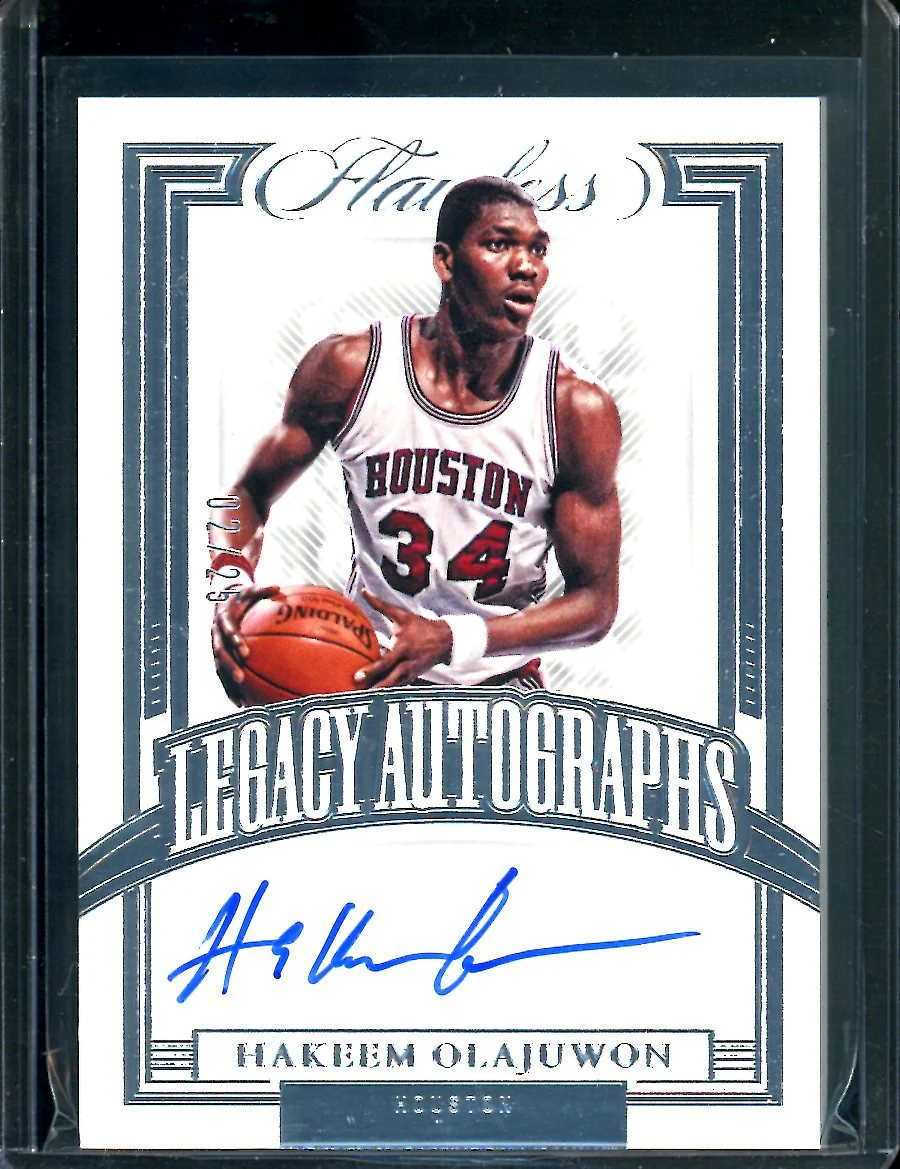 2022/23 Panini Flawless Collegitae Hakeem Olajuwon Legacy Auto /25 Rockets