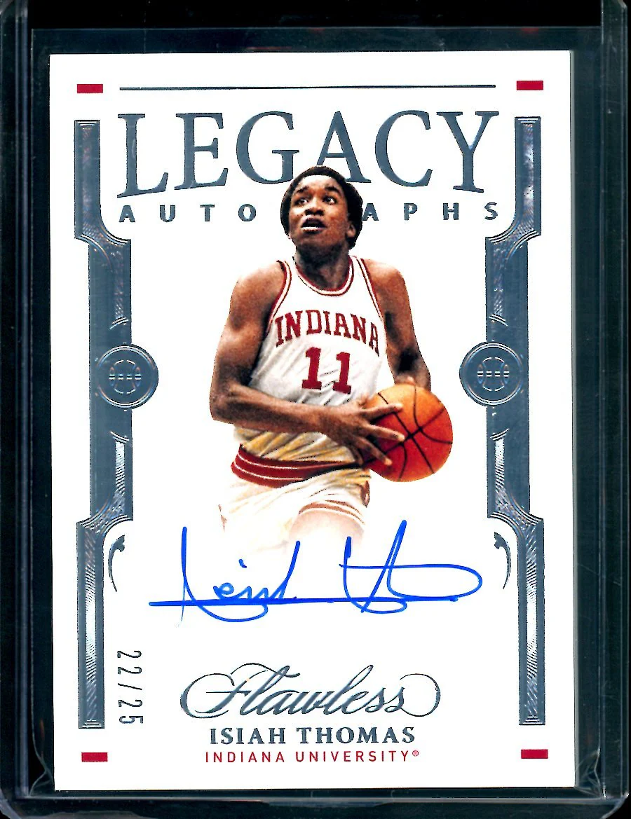2022/23 Panini Flawless Collegitae Isiah Thomas Legacy Auto 22/25 Pistons