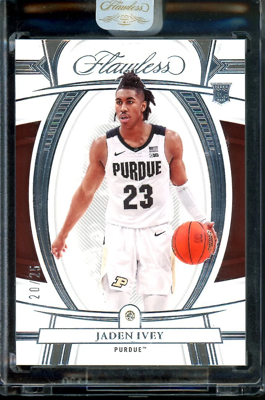 2022/23 Panini Flawless Collegitae Jaden Ivey Rookie Diamond /25 Pistons
