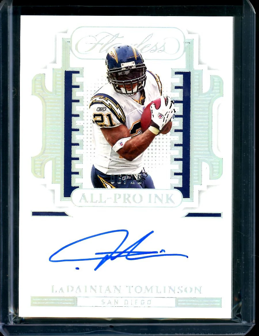 2022 Panini Flawless LaDainian Tomlinson All-Pro Ink Auto /10 Chargers