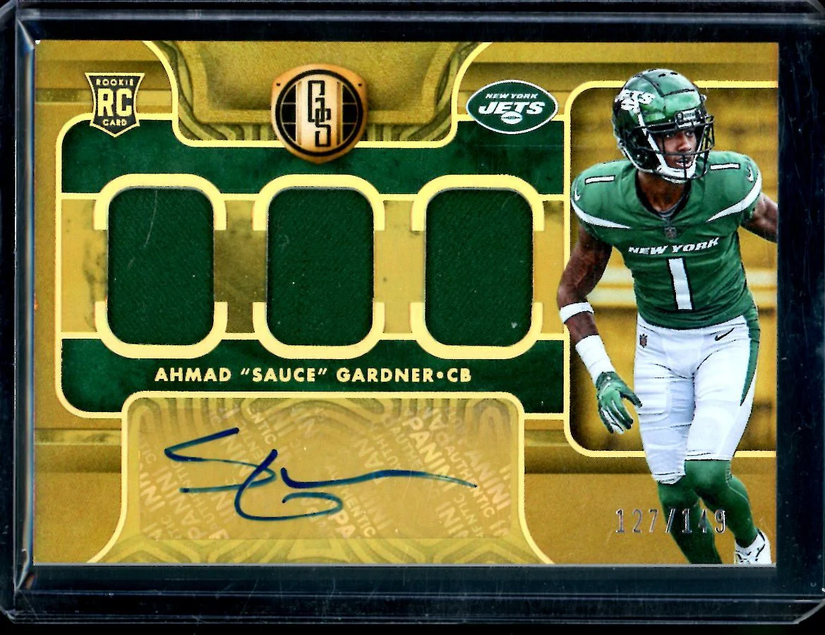 2022 Panini Gold Standard Sauce Gardner Rookie RPA /149 Jets