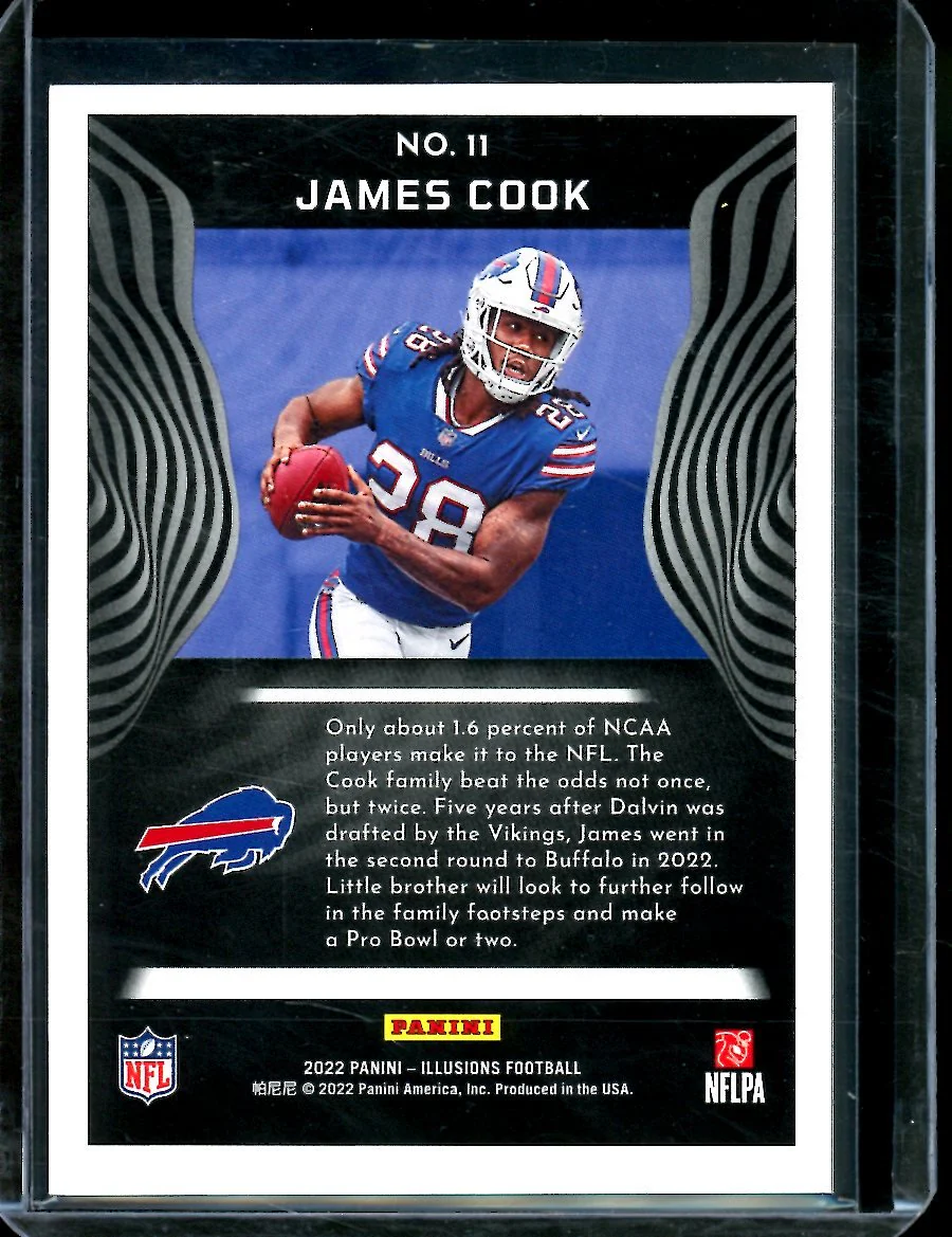 2022 Panini Illusions James Cook Rookie Yellow /25 Bills - Image 2