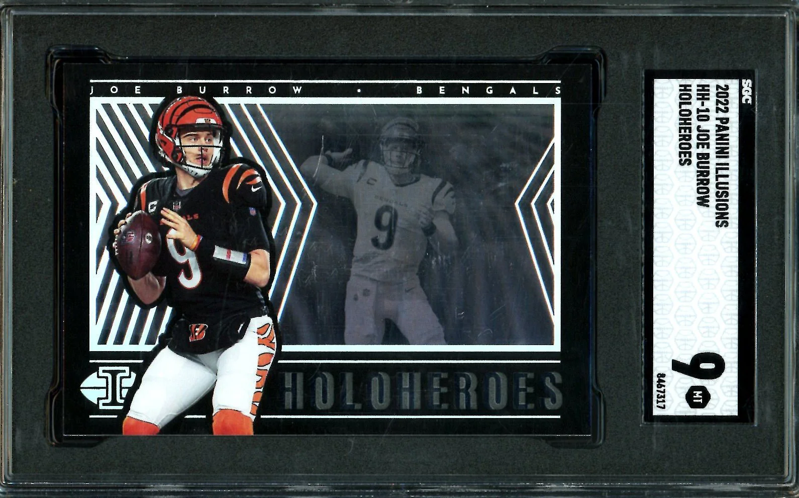2022 Panini Illusions Joe Burrow Holoheroes SGC 9 Bengals