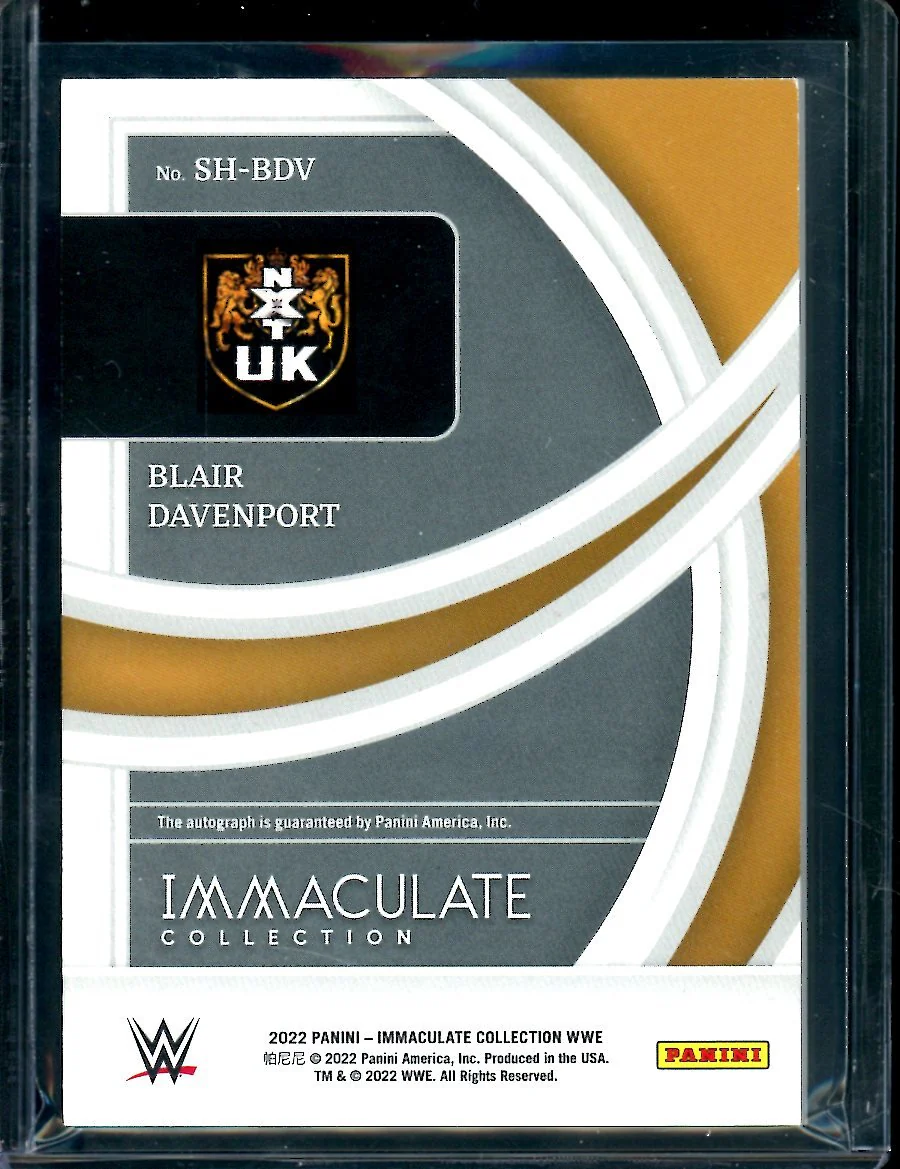 2022 Panini Immaculate Blair Davenport Shadowbox Auto /99 WWE - Image 2