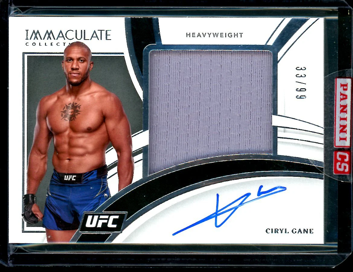2022 Panini Immaculate Ciryl Gane Patch Auto /99 UFC