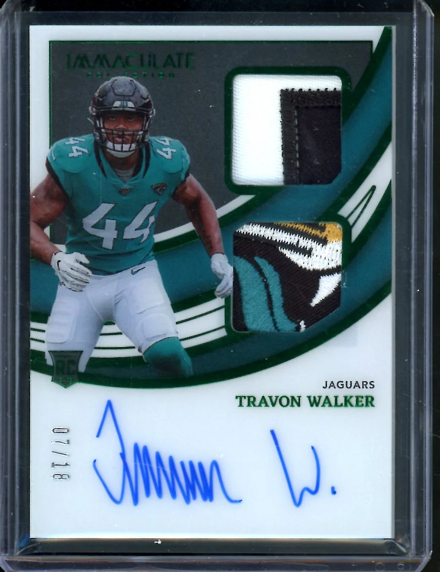2022 Panini Immaculate Travon Walker Rookie RPA Green /18 Jaguars