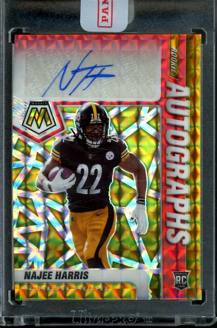 2022 Panini Mosaic Najee Harris Rookie Red Choice Auto Steelers