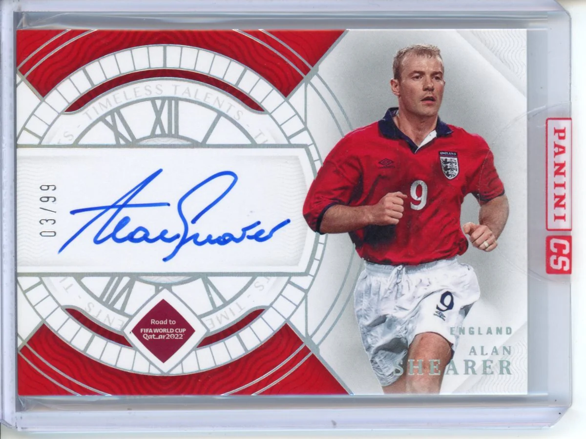 2022 Panini National Treasures Alan Shearer Timeless Talents /99 England