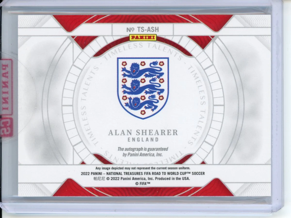 2022 Panini National Treasures Alan Shearer Timeless Talents /99 England - Image 2